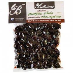 Black olives salted with natural salt (200gr)