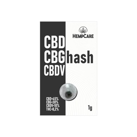 HEMPCARE CBD+CBG+CBDV HASH 1g