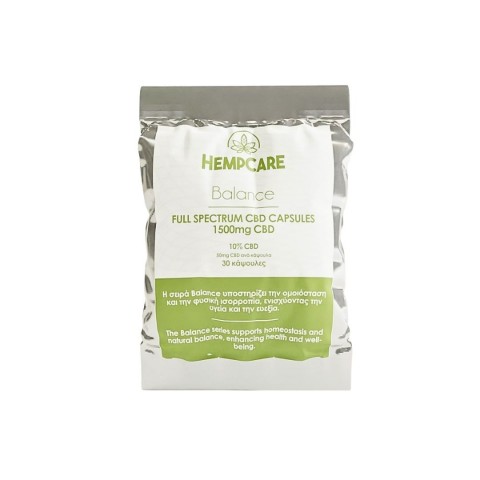Απόσταγμα Κανναβιδιόλης HEMPCARE BALANCE 10% – Κάψουλα (30 τμχ)